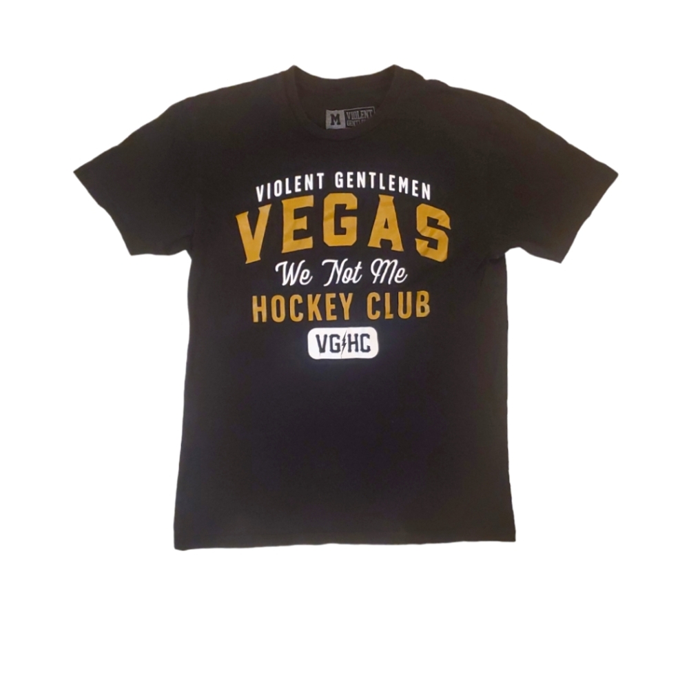 Violent Gentlemen Men's‎ Black Vegas Golden Knights Hockey Club T-Shirt Medium